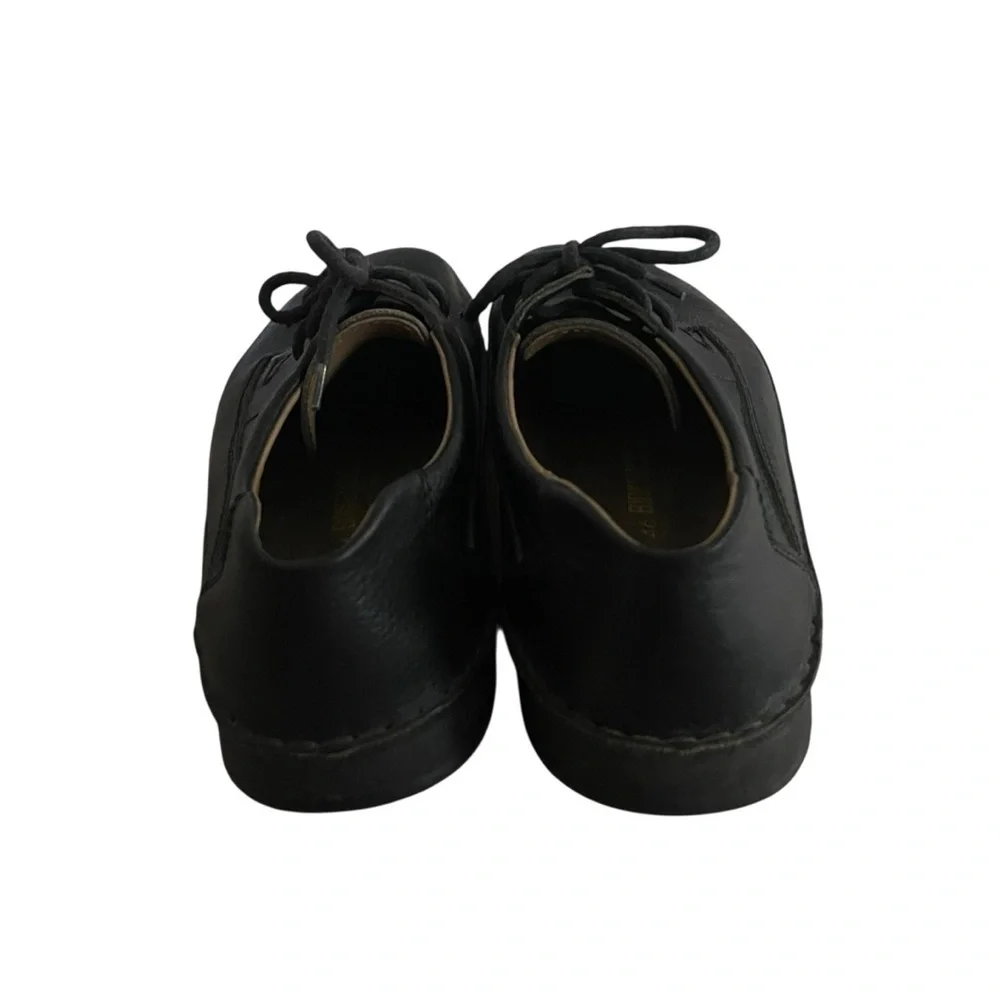 Birkenstock Black Leather Slip-On Loafers Man Size 13